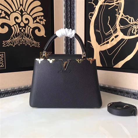 louis vuitton black capucine bag|louis vuitton capucines bb bag.